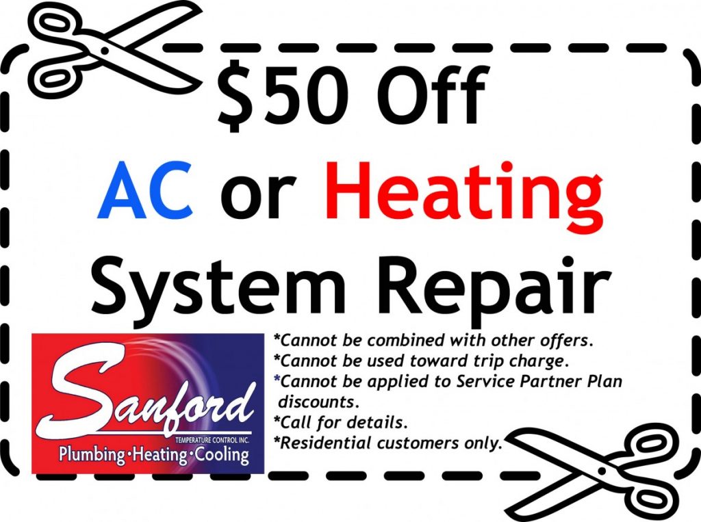 $50 Off AC or Heating System Repair Coupon