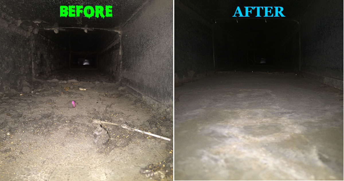 Before After Duct Cleaning