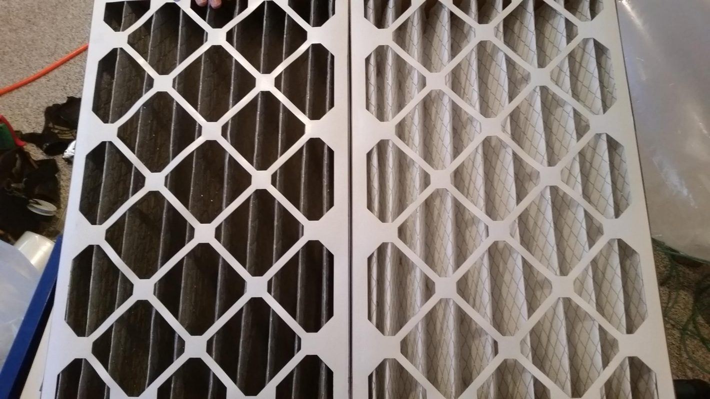 Before and After HVAC Air Filter Maintenance